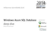 Windows Azure SQL Database - time cockpit...deep-dive Markus Ehrenmüller-Jensen Lokale Sponsoren: Vorstellung Markus Ehrenmüller-Jensen SQL Server 2005, 2008 & 2008 R2 Kontakt +43