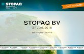STOPAQ BV · 2018. 6. 26. · STOPAQ is geen voegkit STOPAQ voldoet aan ISO 12944/20340 STOPAQ is geschikt van -200 tot max. 120°C . De Technologie Inerte pure PIB polymeer met vloeigedrag