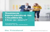 Trendrapport vitaliteit op de werkvloer. - Zorgverzekeraar De Friesland 2020. 10. 9.آ  Community Vitaal