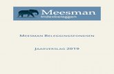 Meesman Beleggingsfondsen Jaarverslag 2019 · 2020. 8. 17. · Meesman fonds 2019 2018 2017 2016 2015 Obligaties Eurolanden Netto Activa (Fondsvermogen) (€) 20.961.027 14.989.032