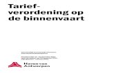 Tarief- verordening op de binnenvaart - Port of Antwerp · 2012. 7. 13. · Tarief-verordening op de binnenvaart Gemeentelijk Havenbedrijf Antwerpen directiecomité van 12 december