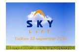Toolbox 22 september 2010 - SkyLift Website/SkyLift AlgemeneInformatie/Toolbox... 3. ARL500 met Schأ¤fer