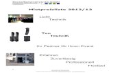 Mietpreisliste 2012/13 - Soundservicecenter 100... · 2015. 7. 30. · SoundServiceCenter GmbH Eventtechnik & Elektronik Shop AudioSysteme 0 SoundServiceCenter GmbH Stegstrasse 15,