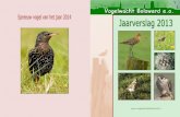 jaarverslag 2013 (website) - Vogelwacht Bolsward · 2020. 4. 9. · 2015 als nazorg coördinator veldwerk. Philip maakt het seizoen 2014 nog af en het zou zeer prettig zijn zowel