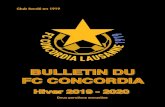 BULLETIN DU FC CONCORDIA...Bulletin du FC Concordia - Hiver 2019/2020 5 En plein cœur de l’été passé, la tribune du stade du Bois-Gentil a entièrement brûlé. À ce jour, on