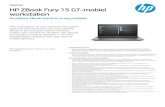 workstation HP ZBook Fur y 15 G7-mobiel - Savaco · 2020. 10. 29. · Dat a s h e e t HP ZBook Fur y 15 G7-mobiel workstation De ultieme ZBook-kracht is nu nog mobieler HP's krachtigste