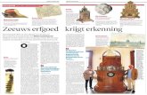 kzgw.nl · Zeeuws erfgoed Een belangrijk deel van de collectie van het Zeeuws Genootschap is aangewezen als 'Nationaal Erfgoed' Afblijven en laten staan, is de boodschap. Zodat niemand