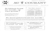 Au Courant Jaargang 6 Nr. 4 - december 1991 · 2012. 9. 28. · Jaargang 6 nr. 4 -december 1991 AU COURANT Driemaandelijks tijdschrift van de Vereniging van Kranten-en Tijdschriftenverzamelaars