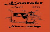 April 2013 - Kontakt Nieuw-Balinge · Wilt u mee met de motortoertocht, dan kunt u meer hierover lezen in de editie van Kontakt. De Goudplevierrun is er met een aankondiging en een