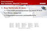 1. Bus Terminals (K-bus)CANopen BC5150 BX5100 DeviceNet BC5250 BX5200 Modbus RS485 BC7300 BC8050 Modbus RS232 BC8150 RS485 BC8050 BX8000 RS232 BC8150 BX8000 Ethernet TCP/IP Modbus