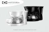 Easyline Coffee maker ECM1303K/ECM1303W - Electrolux … · through the machine once or twice to clean it, without using paper filter or coffee. 3. Insert a size 1x4 paper filter