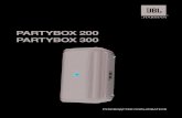 PARTYBOX 200 PARTYBOX 300 - JBL...9) aГромкость (ГИТАРА) • Вращайте ручку для настройки громкости ГИТАРЫ 10) Громкость