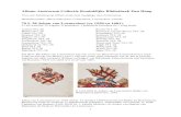 Album Amicorum Collectie Koninklijke Bibliotheek Den Haag · Bron: stamboom Dulleman, idem Baris P 1 fol 019r Jan van der Wyell, s.l. 1596. Gevierendeeld, 1 en 4. in rood drie palen