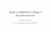 Statica (Wb) college 2 Krachtvectoren - TU Delft OCW · 2016. 10. 15. · De wiskunde die wij nodig hebbben voor Statica maakt gebruik van twee soorten grootheden: Scalairen: hebben