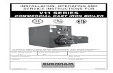 V11 SERIES - Burnham Commercial Boilers...V11 SERIES COMMERCIAL CAST IRON BOILER For service or repairs to boiler, call your heating contractor. When seeking information on boiler,