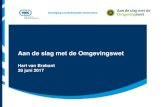 Aan de slag met de Omgevingswet - Regio Hart van Brabant...Participatie is altijd maatwerk Vereniging van Nederlandse Gemeenten Inspiratiegids Participatie Betekenis wet voor Raad