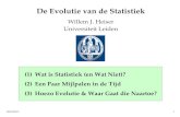 Willem J. Heiser: Evolutie van de Statistiek · 2016. 3. 16. · ”Populatie” als concept duikt op in bijna alle empirische wetenschappen, en ook in de praktijk (vgl. “generiek”).