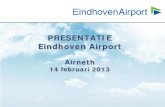 PRESENTATIE Eindhoven Airport · 2015. 2. 13. · Afstand tot de luchthaven [km] Vlieghoogte. 40 . 30 20 10 Geen horizontale segmenten in de nadering, gemiddeld hoger vliegen en lager