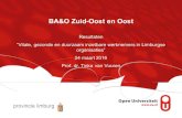 BA&O Zuid-Oost en Oost - baeno.nl · BA&O Zuid-Oost en Oost Resultaten “Vitale, gezonde en duurzaam inzetbare werknemers in Limburgse organisaties” 24 maart 2016 Prof. dr. Tinka