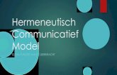 Hermeneutisch Communicatief Model Intro: Hermeneutisch Communicatief Pluraliteit houdt kansen en risico¢â‚¬â„¢s