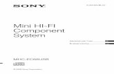 Sony Group Portal - Mini HI-FI Component System...MHC-EC68USB.IT.3-294-664-51(1) 11IT Preparativi Per usare il telecomando Far scorrere e rimuovere il coperchio dello scomparto per