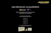 Lijst Bluetooth compatibiliteit - Alpine · Lijst Bluetooth compatibiliteit Vindt uw mobiele telefoon in de lijst en check de compatibiliteit met uw Head Unit. Telefoons zijn alfabetisch