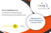 PowerPoint-presentatie · 2021. 3. 15. · Talenten-dag NOC*NSF Structuur NTTB Para-Tafeltennis in Nederland d l d N-d Talent-ontwikkeling CONCEPT ... PowerPoint-presentatie Author: