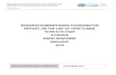 19-RR-ETH-37661 Ethiopia CERF Report...19-RR-ETH-37661 ETHIOPIA RAPID RESPONSE DROUGHT 2019 RESIDENT/HUMANITARIAN COORDINATOR CATHERINE SOZI 2 REPORTING PROCESS AND CONSULTATION SUMMARY