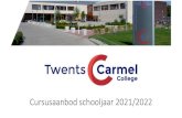 Cursusaanbodschooljaar 2021/2022 · 2021. 5. 10. · Voor u ligt het boekje met het cursusaanbod van het Twents Carmel College vestiging 1Praktijkonderwijs voor het schooljaar 2021-2022.
