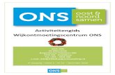 Activiteitengids Wijkontmoetingscentrum ONS · 2020. 12. 2. · verzamelalbum voor aanschaffen om de stickers in te plakken. Bij elke € 10 aan boodschappen ontvangt u een gratis
