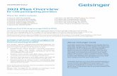 GEISINGER GOLD 2021 Plan Overview