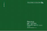 Recital de Jonas Kaufmann TENOR - Teatro Colón