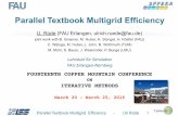 Parallel Textbook Multigrid Efficiency