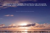 direct nanofiltration of waste water treatment plant effluent