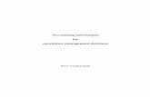 Page 1 Page 2 Accounting information for operations management