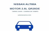 NISSAN ALTIMA MOTOR 2.5L QR25DE -
