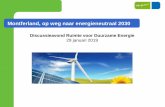 Discussieavond Ruimte voor Duurzame Energie 29 januari 2019