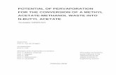POTENTIAL OF PERVAPORATION FOR THE CONVERSION OF A