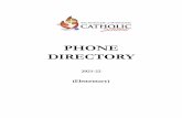PHONE DIRECTORY - schools.archmil.org