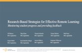 Research-Based Strategies for Effective Remote Learning