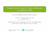 Energy efficiency aspects of high performance computing ...