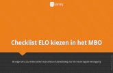 Checklist ELO kiezen in het MBO - itslearning