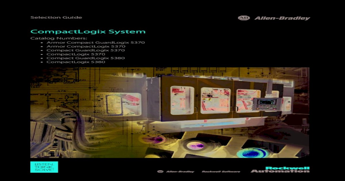 CompactLogix Controller System Selection Guide Armor ControlLogix 5570