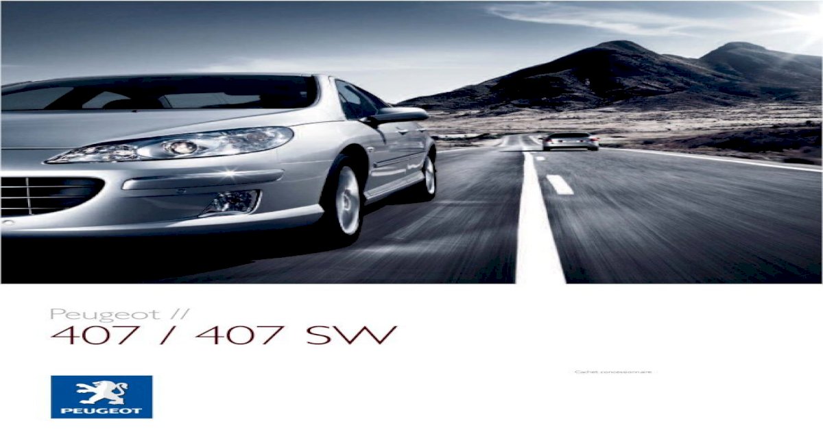 2010 Peugeot 407 brochure [PDF Document]