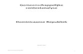 Gemeenschappelijke contextanalyse Dominicaanse Republiek