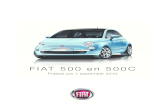 2010 Fiat 500 500C prijslijst 1 september