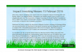Impact Investing Nieuws 15 Februari 2016