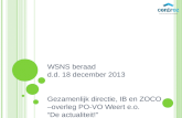 WSNS beraad  d.d. 18 december 2013