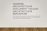 Vaarwel architectuur document welkom architectuur architectuur document welkom architectuur repository