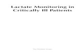 Lactate Monitoring in Critically Ill ... Lactate Monitoring in Critically Ill Patients Lactaat monitoring